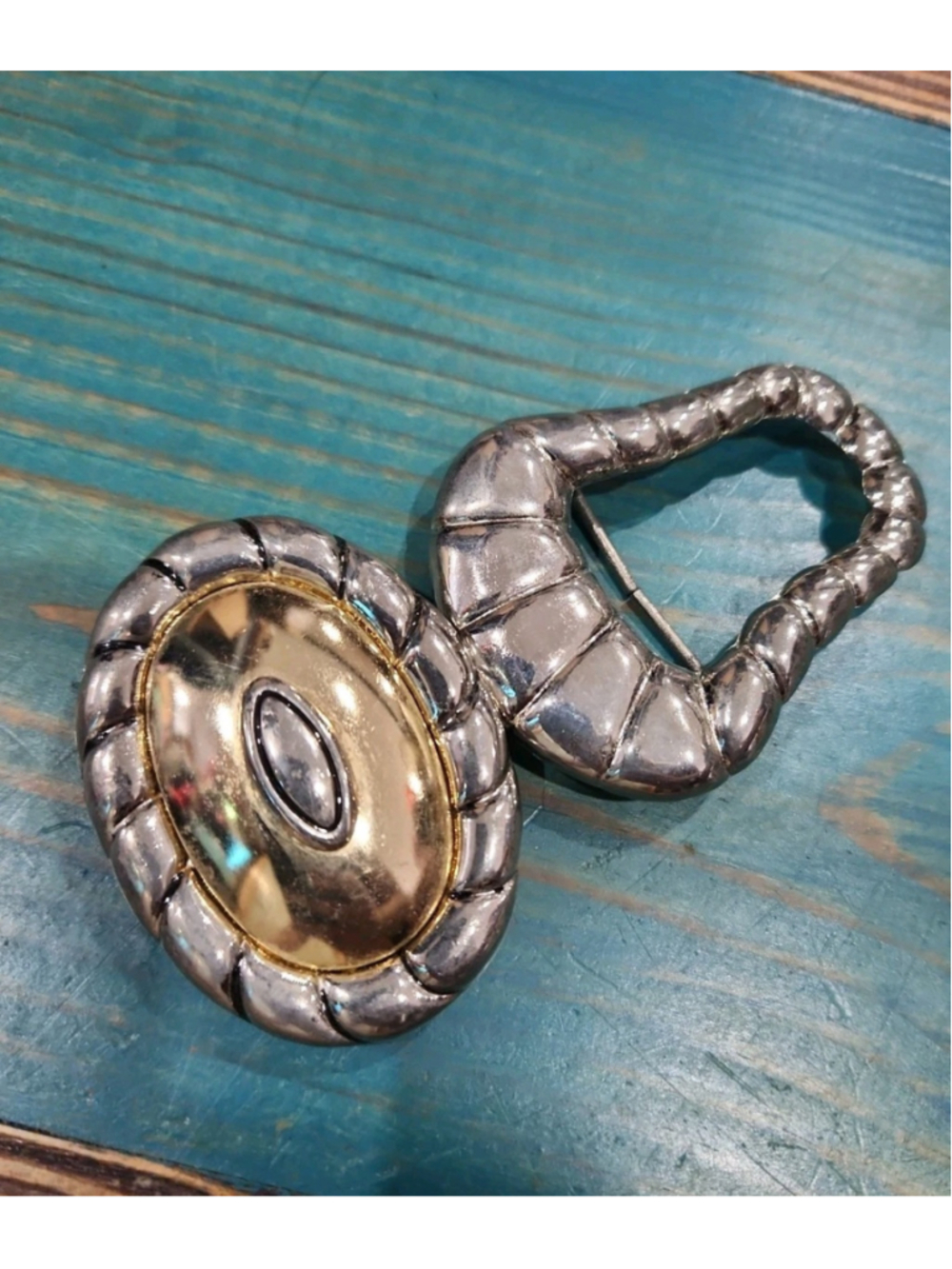 Vintage DAME INTERLOCKING BELT BUCKLE SET